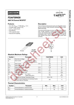 FDAF59N30 datasheet  